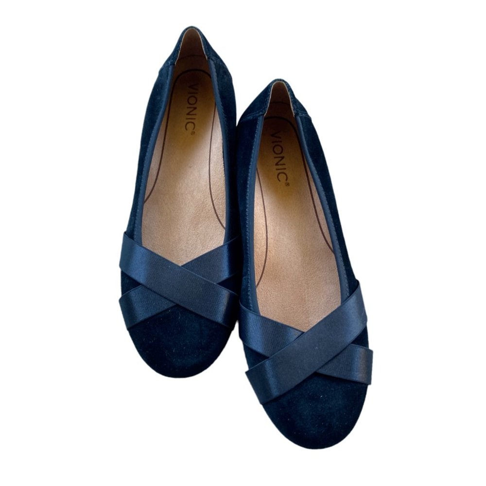 Vionic Womens Spark Maria Black Ballet Flats Size 9